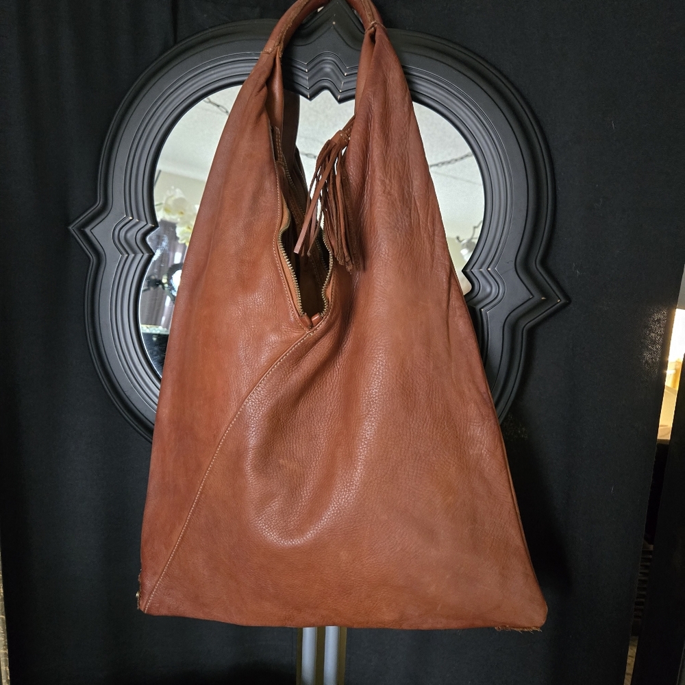 Large Brown Leather Tote Bag
